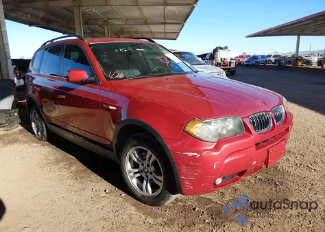 2006 BMW X3 3.0I z USA, uszkodzony, nr VIN WBXPA93456WG88605